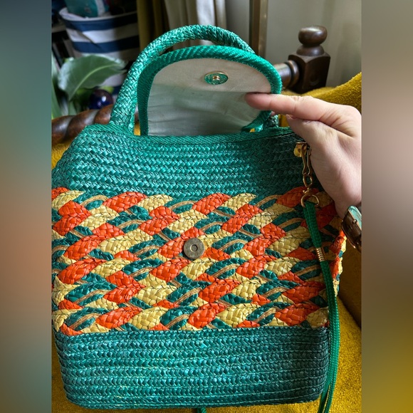 Incredible vintage straw purse - Picture 5 of 14